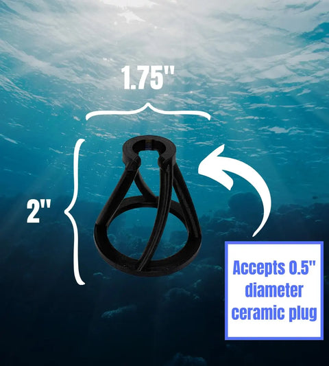 Chatelet REEFSHAPE Coral Frag Plug Stand by Chatelet Manufacturing holds 0.5 ceramic plugs for stable reef aquarium setups. Measures 2x1.75, made in USA, comes in a 5 pack—ideal coral protector inserts for your tank.