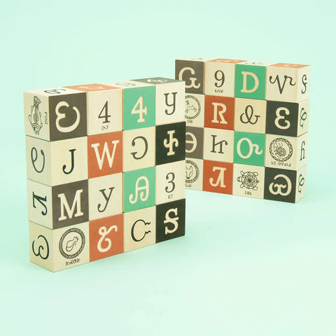 Cherokee Language Learning Blocks 32pcs – Educational Flash Cubes – Handmade Wooden Toy | Made in USA Uncle Goose  Languages