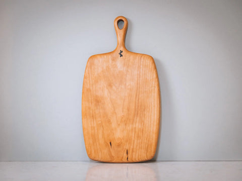 Cherry And Walnut Wood Serving Board 15 Inch – Teardrop Handle Kitchen Tool | Made In USA Blanc Creatives  Wood