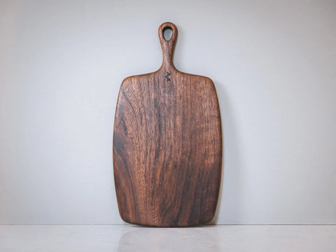 Cherry And Walnut Wood Serving Board 15 Inch – Teardrop Handle Kitchen Tool | Made In USA Blanc Creatives  Wood