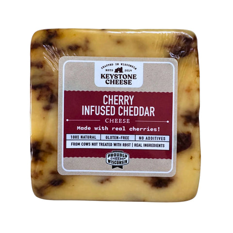 Cherry Infused White Cheddar Cheese – Artisanal Dairy Blend With Real Cherries | Made in USA Keystone Cheese  Cheese