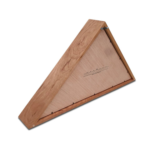 The Cherry Burial Flag Display Case (5 X 9.5 Flag) by Legacies of America Woodworking Company is handcrafted in the USA from natural wood and features a classic, triangular design with a beautiful finish.