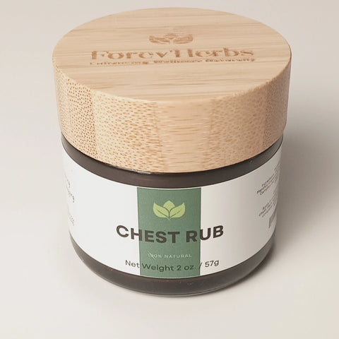 Forev'Herbs Chest Rub is an all-natural formula made with soothing essential oils, ideal for comforting relief.