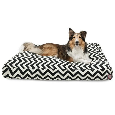 Chevron Pattern Memory Foam Dog Bed – Premium Pet Cushion | Made in USA Majestic Pet