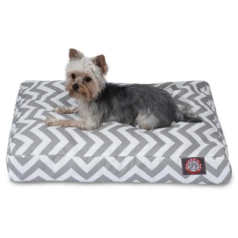 Chevron Pattern Memory Foam Dog Bed – Premium Pet Cushion | Made in USA Majestic Pet
