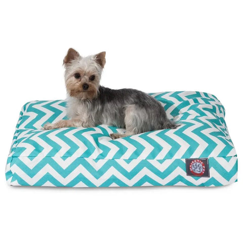 Chevron Pattern Memory Foam Dog Bed – Premium Pet Cushion | Made in USA Majestic Pet