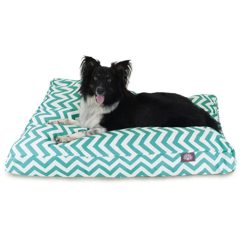 Chevron Pattern Memory Foam Dog Bed – Premium Pet Cushion | Made in USA Majestic Pet