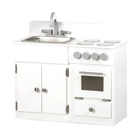 Child’s Wooden Play Kitchen Set 29.5 Inch Combo Stove and Sink – Amish Handmade Toy | Made in USA Amish Toy Box  Play Sets/Kid's Furniture