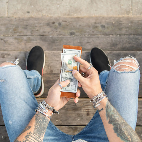 Chocolate 4 Inch Full Grain Leather Money Clip Wallet – Handmade in USA CASUPO  Money Clip Wallet