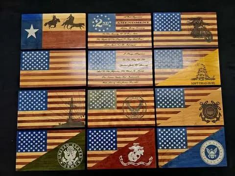 Choose 1 From Our Desktop Flag Collection – 6.25" × 11" × 1" Let Us Know in the Notes Please American Grains LLC 