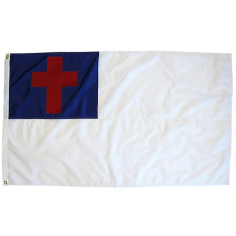 Christian Outdoor Nylon Flag – UV-Resistant SolarGuard Dye – Durable Banner | Made in USA Freedom Flag and Pole 