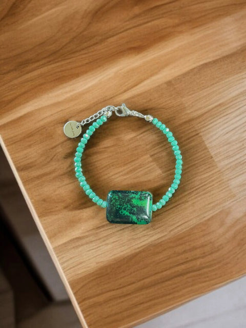 Chrysocolla and Turquoise Bead Bracelet | a Touch of Serenity Michelle Marie Boutique  Bracelets