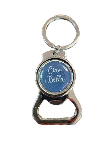 Ciao Bella Red and Black Bottle Opener Keychain – Stylish Compact Bar Accessory | Made in USA Michelle Marie Boutique  Keychain