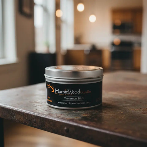 Cinnamon Stick Soy Wax Candle Tin – 7oz Hand-Poured Home Fragrance | Made in USA by MorninWood Candles MorninWood Candles  Candles