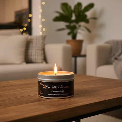 Cinnamon Stick Soy Wax Candle Tin – 7oz Hand-Poured Home Fragrance | Made in USA by MorninWood Candles MorninWood Candles  Candles