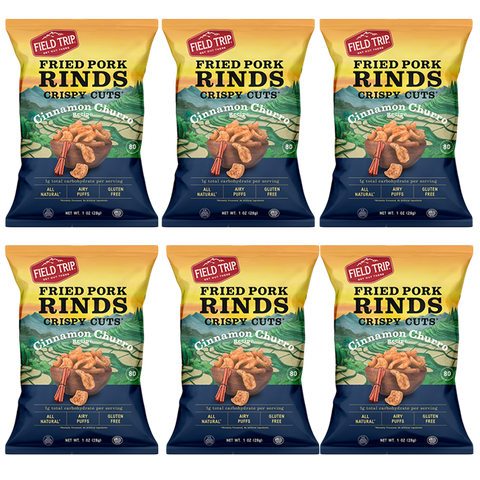 Field Trip Cinnamon Churro Pork Rinds 1oz – Keto Friendly Snack 6 Pack | Made in USA Field Trip 