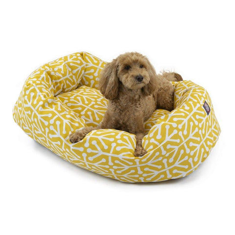 Orthopedic Bagel Dog Bed – Durable Supportive Pet Lounge | Made in USA Majestic Pet 