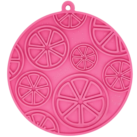 Citrus Design 8 Inch Pet Lick Mat With Suction Cups – Made in USA SodaPup  EMAT