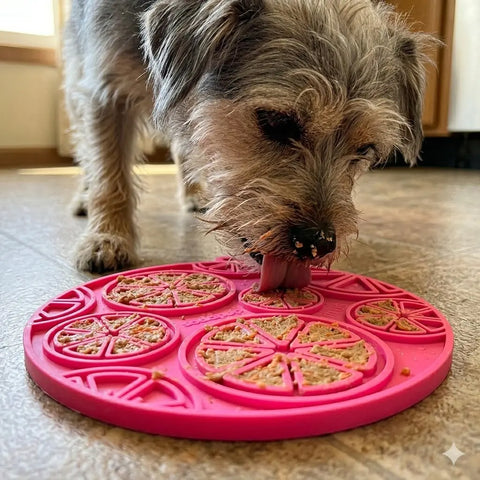 Citrus Design 8 Inch Pet Lick Mat With Suction Cups – Made in USA SodaPup  EMAT