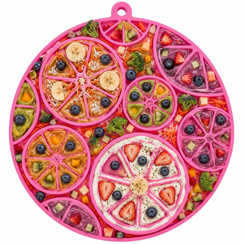 Citrus Design 8 Inch Pet Lick Mat With Suction Cups – Made in USA SodaPup  EMAT