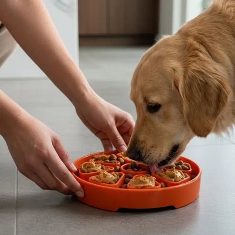Citrus Pattern Slow Feeder Dog Bowl 8 Inch – Shallow Lick Mat for Enrichment | Made in USA SodaPup  ETRAY