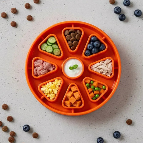 Citrus Pattern Slow Feeder Dog Bowl 8 Inch – Shallow Lick Mat for Enrichment | Made in USA SodaPup  ETRAY