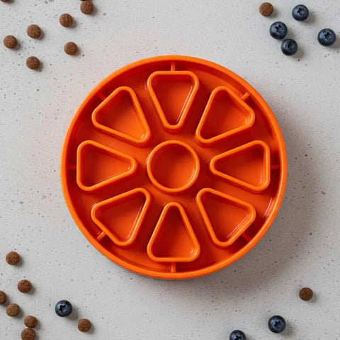 Citrus Pattern Slow Feeder Dog Bowl 8 Inch – Shallow Lick Mat for Enrichment | Made in USA SodaPup  ETRAY