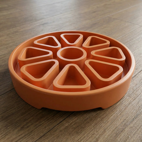 Citrus Softie ETray Shallow Slow Feeder Dog Bowl |  USA Made SodaPup  ETRAY