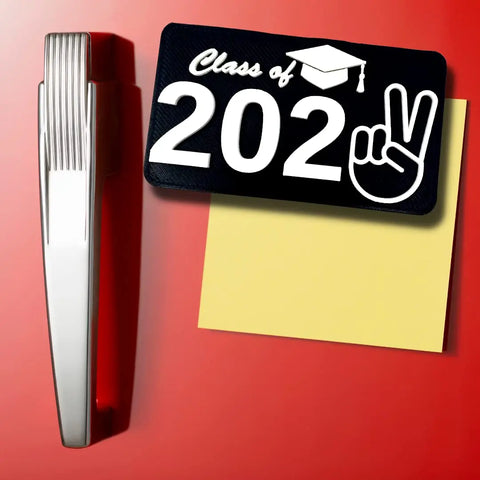 Class of 2022 Graduation Fridge or Locker Magnet - Perfect Decoration to Celebrate Graduation - Black & White Chatelet Manufacturing 