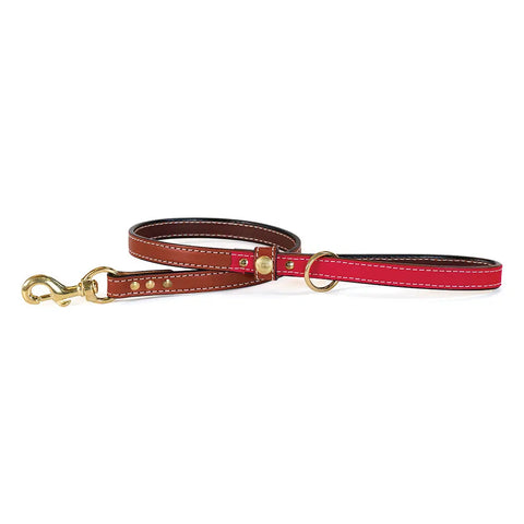 Classic American Bridle Leather Dog Leash With Waxed Cotton Handle – Upland & Downstream | Made in USA Auburn Leathercrafters  item