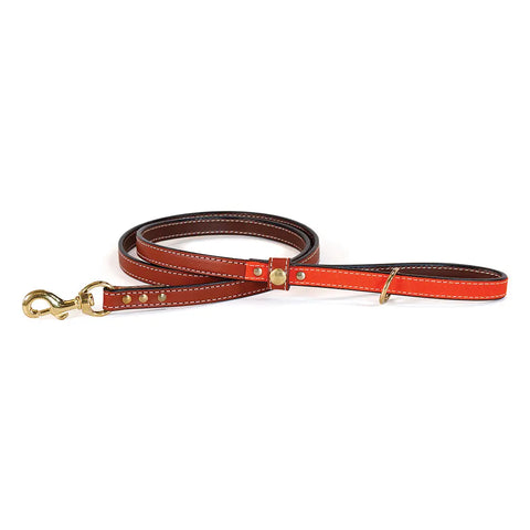 Classic American Bridle Leather Dog Leash With Waxed Cotton Handle – Upland & Downstream | Made in USA Auburn Leathercrafters  item