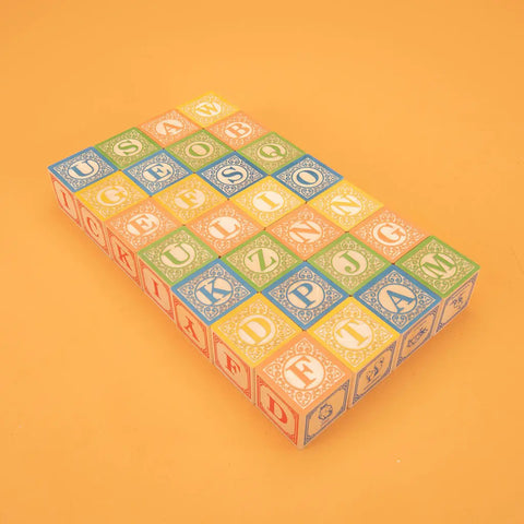 Classic Wooden ABC Alphabet Blocks Set – 28 Pieces – 1.75 Inch Educational Toy | Made in USA Uncle Goose  Classic Goose