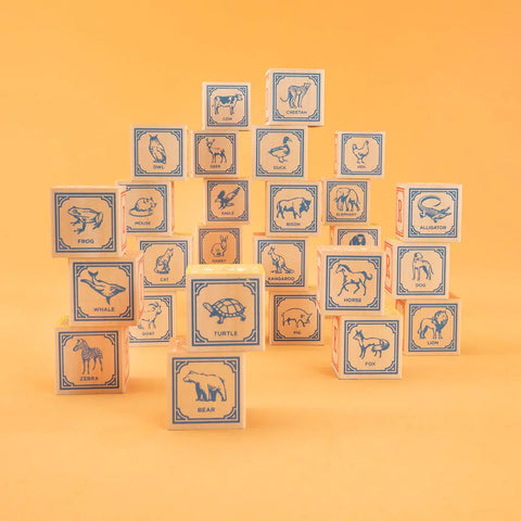 Classic Wooden ABC Alphabet Blocks Set – 28 Pieces – 1.75 Inch Educational Toy | Made in USA Uncle Goose  Classic Goose