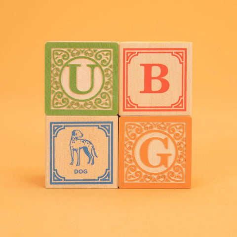Classic Wooden ABC Alphabet Blocks Set – 28 Pieces – 1.75 Inch Educational Toy | Made in USA Uncle Goose  Classic Goose