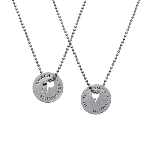 Coach Blessing Ring Charm – Handcrafted Recycled Pewter Motivational Pendant | Made in USA Whitney Howard Designs  Blessing Ring