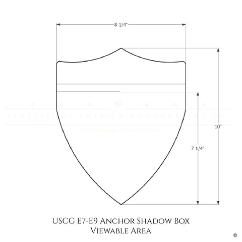 Coast Guard Chief Petty Officer (CPO) Anchor Shadow Box – Handcrafted Wood Display | Made in USA Legacies of America Woodworking Company  Shadow Box