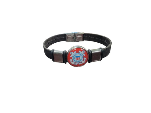 Coast Guard Cork Bracelet – Eco-Friendly Nautical Wristband in 5 Sizes | Handmade Craftsmanship Made in USA Michelle Marie Boutique  Bracelets