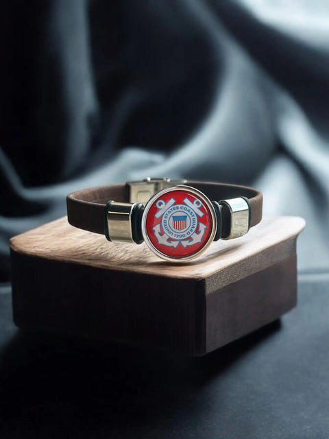 Coast Guard Cork Bracelet – Eco-Friendly Nautical Wristband in 5 Sizes | Handmade Craftsmanship Made in USA Michelle Marie Boutique  Bracelets