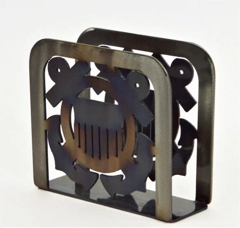 Coast Guard Metal Napkin Holder – Handcrafted Heat-Treated Finish | Made in USA Dining Decor Knights Home Decor  item