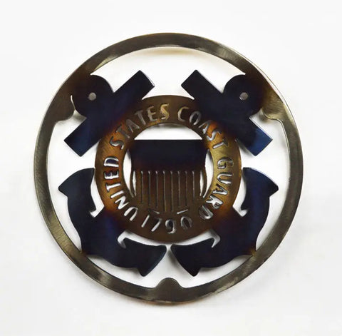 Coast Guard Metal Trivet – Patriotic Kitchen Heat Protector | Handcrafted USA Made Maritime Decor Knights Home Decor  item