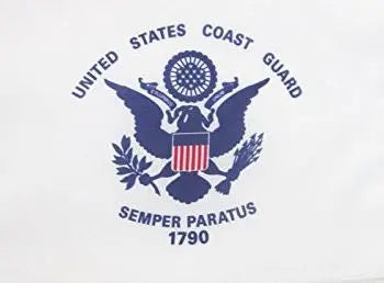 The image shows the Coast Guard Senior Chief Petty Officer (SCPO) Anchor Shadow Box by Legacies of America Woodworking Company, featuring a blue eagle emblem and the words United States Coast Guard Semper Paratus 1790. Made in the USA.