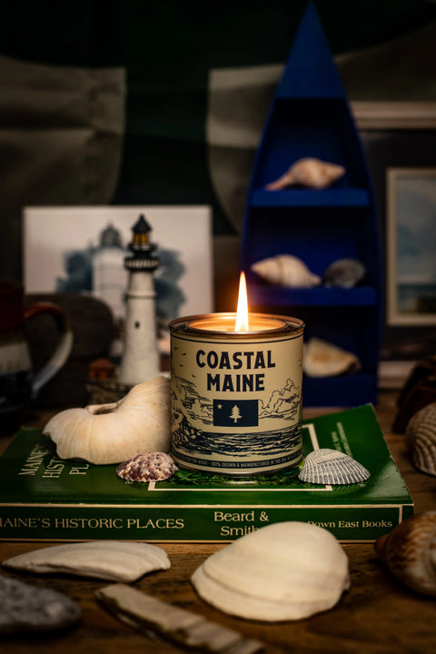 Coastal Maine 8 Oz Soy Wax Candle – Handcrafted Home Fragrance With Ocean Breeze Scent | Made in USA All American Maker 