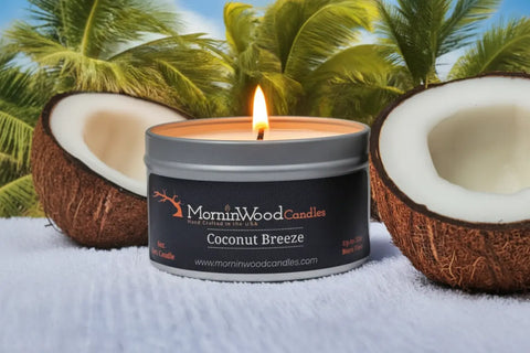 Coconut Breeze - Soy Tin Collection MorninWood Candles  Candles