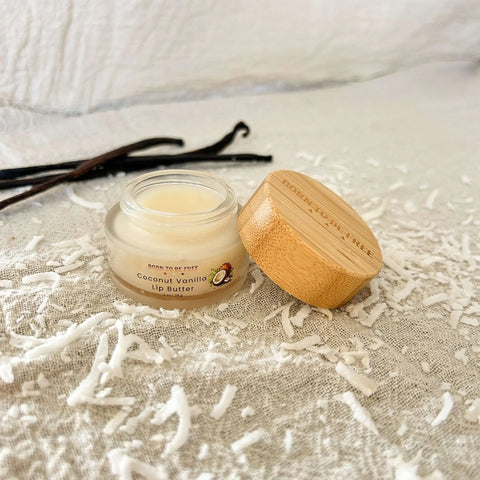 Coconut Vanilla Hydrating Lip Butter – Natural Nourishing Lip Balm | Made in USA Skincare Born to be Free  Lip Butter