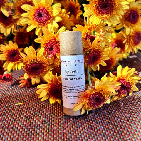 Coconut Vanilla Lip Balm – Nutrient-Rich Hydrating Formula with Grass-Fed Tallow | Made in USA Born to be Free  Lip Balm