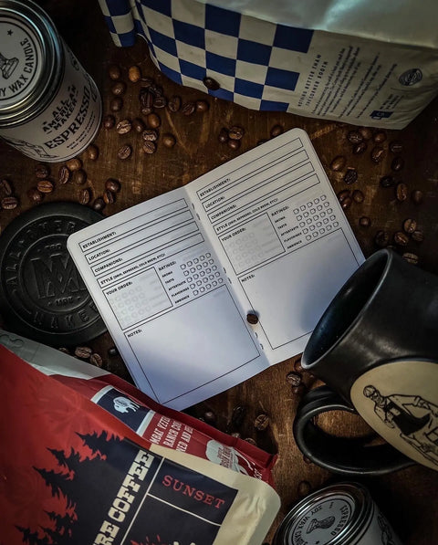 Coffee Log Book 20 Pages – Personal Journal | Made in USA All American Maker 