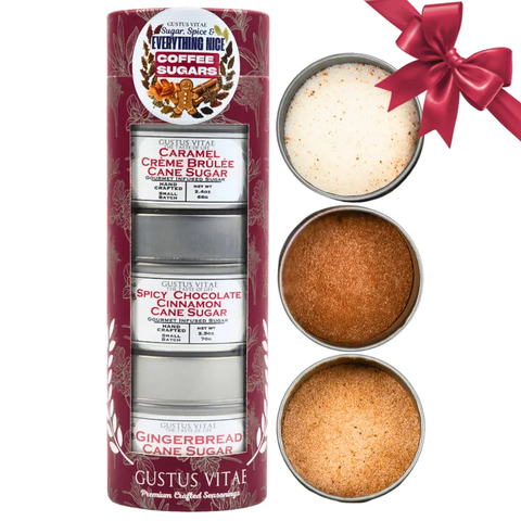 Coffee Sugars: Sugar, Spice & Everything Nice | Gift Pack Set of 3 Gustus Vitae  Collections & Gift Sets
