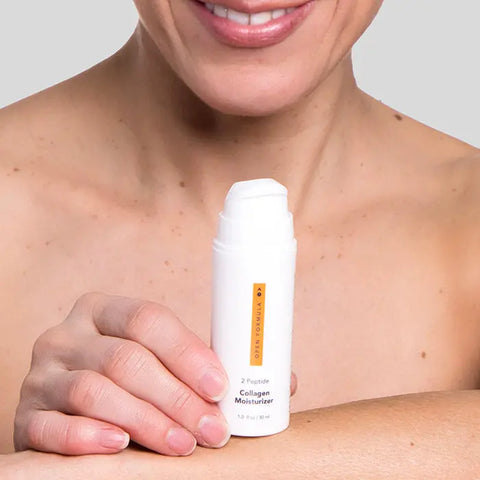 Collagen Peptide Face Moisturizer 30ml – Peptide Skincare Formula | Made in USA Open Formula  Skin Care