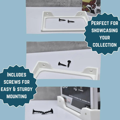 The Chatelet Manufacturing Collectible Wall Display Stands securely hold Funko Pop figures in their boxes on your wall, made in the USA, and include screws for easy mounting—perfect for showcasing your boxed collection.