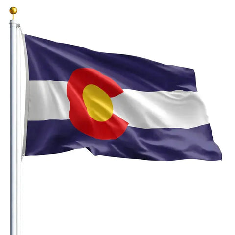 Colorado State Flag - 100% Made in USA Freedom Flag and Pole 